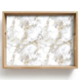 Gouden aders - Marmer - Wit Dienblad Rechthoek middel 911 -z3d_shopping