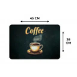 Koffie - Schotel - Koffiebonen - Retro Placemat vinyl groot -specs
