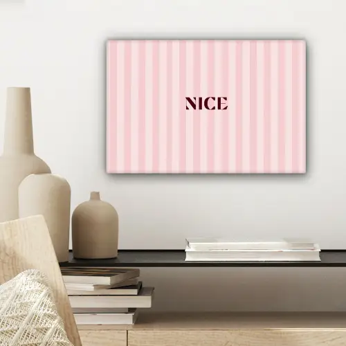 Nice - Strepen - Roze canvas 2cm klein -sfeer6