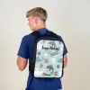 Zee dieren patroon kleurrijk Rugzak - Zwart middel -sfeer8