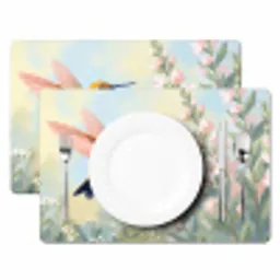 Kolibrie - Illustratie - Kleurrijk Placemat vinyl groot -zzsfeer2_Kitchenyeah-website
