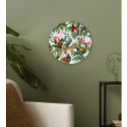 Jungle - Dieren - Meisjes - Kinderen - Jongens - Flamingo - Papegaai Wandcirkel kunststof plaat 5mm dik klein -sfeer3