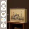 Goud - Abstracte penseelstreken - Moskee Light Box met batterij (Wandlamp) middel -USP_websiteoverzichtNL