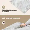 Grijs - Wit - Marmer Inductie beschemer met haakjes klein 777 -ky-schoon-nl