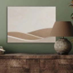 Abstract - Golven - Modern - Beige PET vilt klein -sfeer2