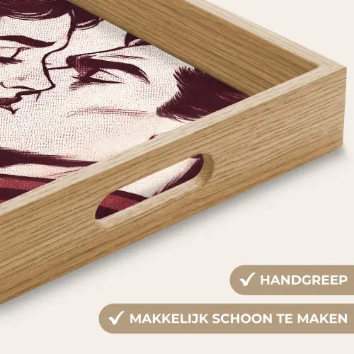 Kussen - Personen - Retro - Bordeaux Dienblad Rechthoek middel -USP_HandgreepNL