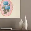 Bloemen - Blauw - Lijst - Bladeren PET vilt klein -sfeer6_closeup