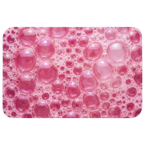 Roze - Schuim - Bubbels Badmat klein -3d