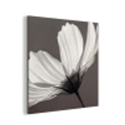 Bloem - Minimalistisch - Zwart - Wit aluminium wit klein -3d