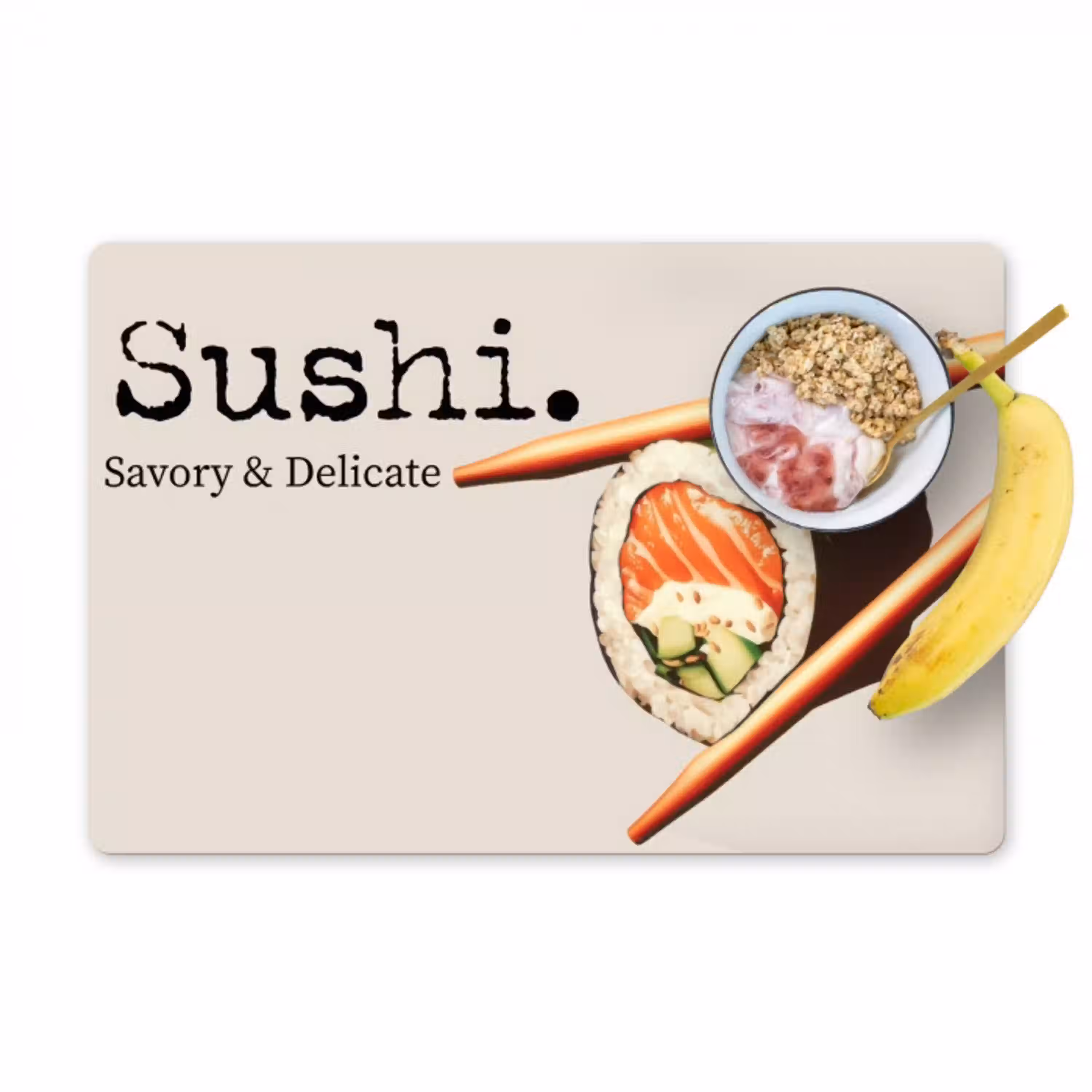 Sushi - Zalm - Rijst - Japans Placemat vinyl groot -zzzproduct_Kitchenyeah-website