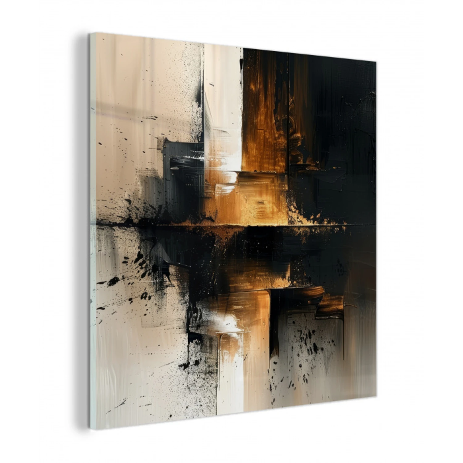 Modern - Zwart - Verf - Goud plexiglas 5mm klein -z3d