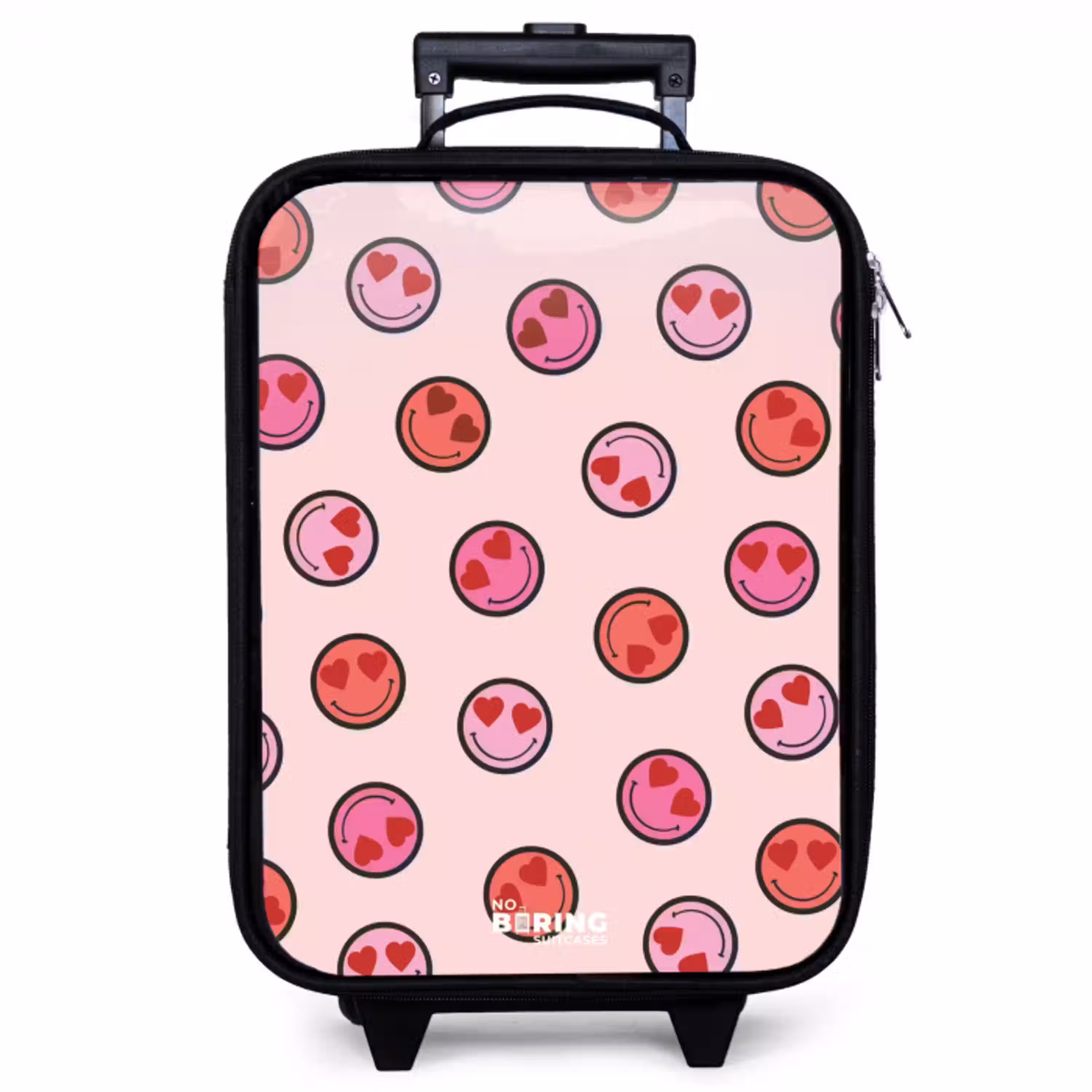 Hartje - Smiley - Patroon Kinderkoffer - Zwart klein -zzz_website3d