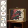 Zwarte draak - Rookwolken - Rood Light Box met batterij (Wandlamp) middel -USP_websiteoverzichtNL