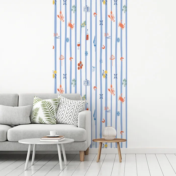 Zee - Sfeer - Strand - Blauw fotobehang vinyl groot 64 -woonkamer