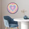 Hartvorm - Pastelkleuren - Tie Dye Fotolijst rond zonder passe partout klein -sfeer2