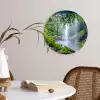 Jungle - Regenwoud - Water - Waterval - Planten Wandcirkel kunststof plaat 5mm dik klein -sfeer4