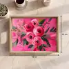 Bloemen - Verf - Roze Dienblad Rechthoek middel -USP_Formaat