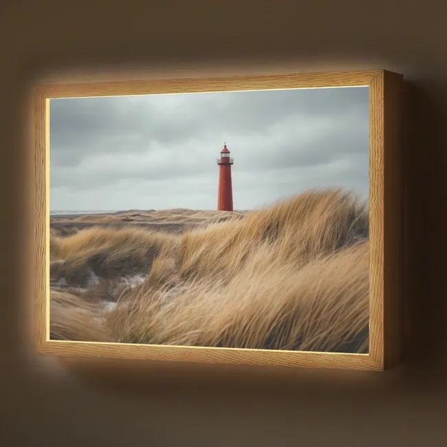 Lightbox - Dunes - Lighthouse - Red - Sky