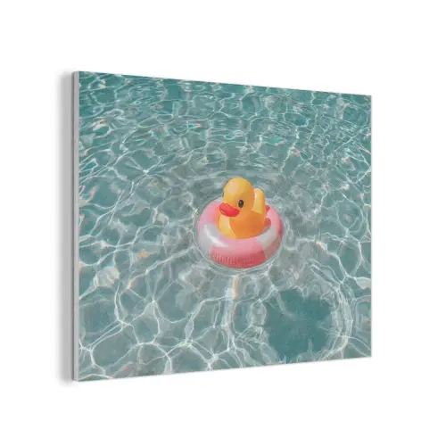 Badeend - Zwemband - Geel PET vilt klein -3d