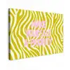Zebraprint - Priority - Roze Tuinposter op houten frame 2 cm dik klein -3d