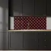 Leer - Patroon - Bordeaux keuken achterwand 2 middel 871 -sfeer1