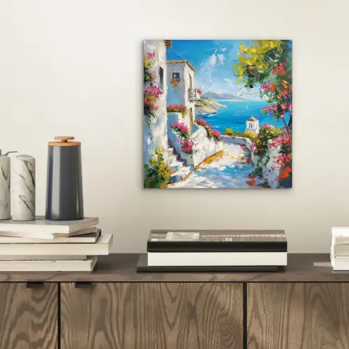 Landschap - Bloemen - Natuur - Zomer aluminium wit klein -sfeer1