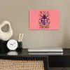 Paars - Kever - Stipjes - Bloemen poster papier klein -sfeer1