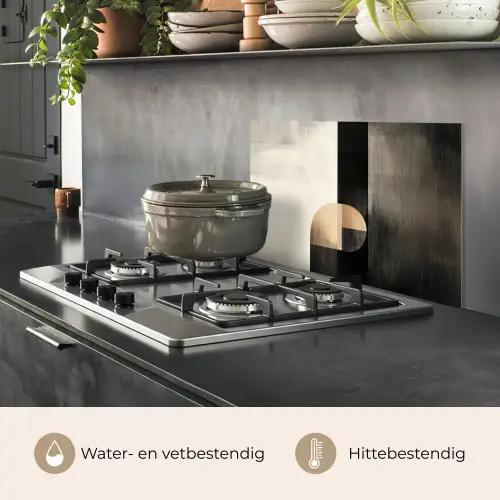 Vormen - Modern - Zwart keuken achterwand spatscherm klein -usp_NL
