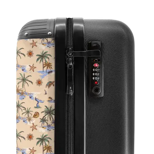 Vakantie eiland print NBS - Handbagage koffer - Kinderen Unisex middel -slot