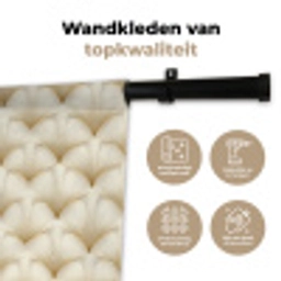 Waaier - Motief -  Goud Wandkleed katoen klein 269 -sfeer2