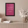 eat me out don't stress me out - Roze - Minimalistisch fotolijst zwart zonder passe partout klein -sfeer5