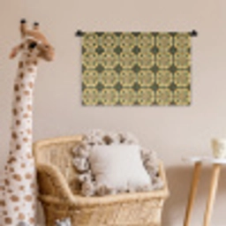 Ornament - Patroon - Groen Wandkleed katoen klein 269 -wsfeer5_kind