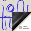 Blauw - Patroon - Beige - Abstract Deurmat klein 898 -antislip_NL