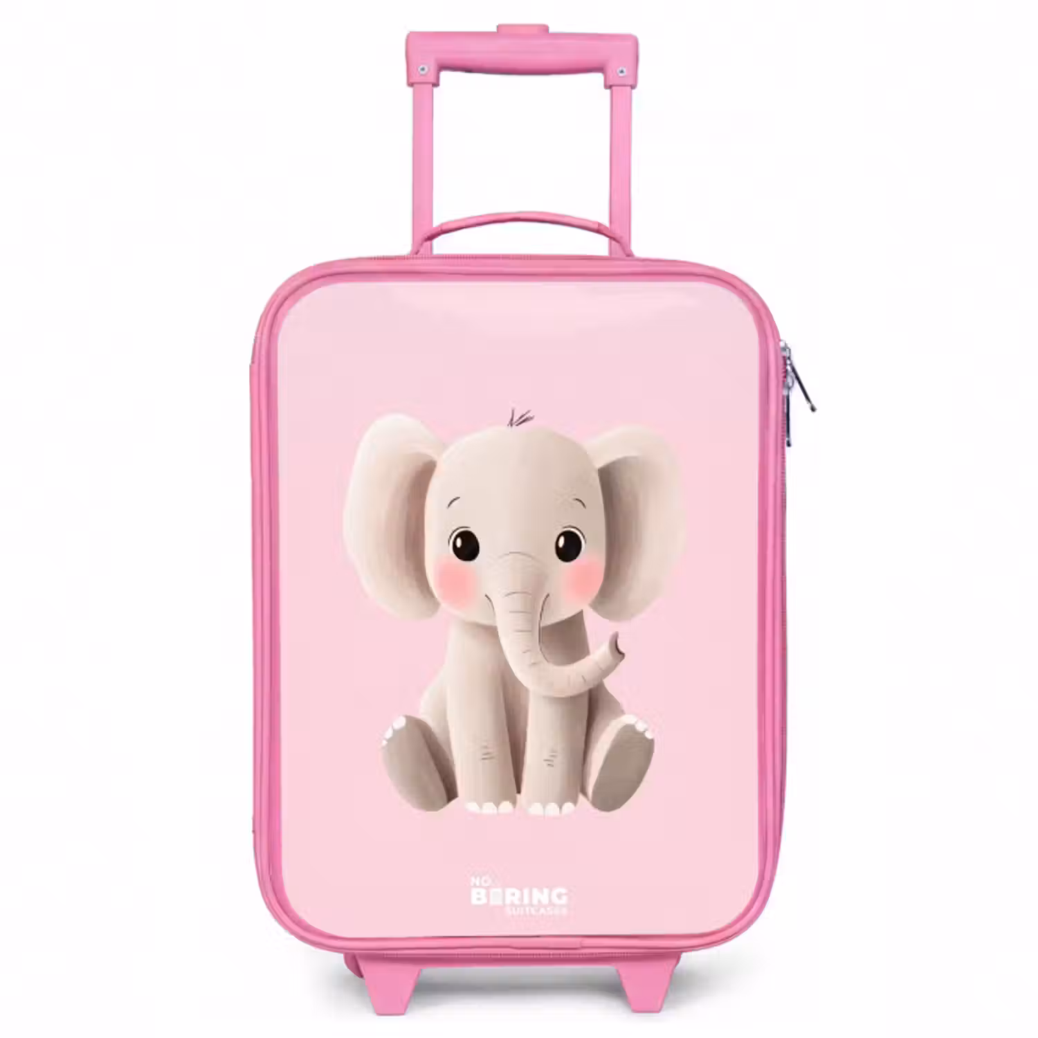 Kinderkoffer - Roze - Olifant - Baby - Blosjes - Illustratie