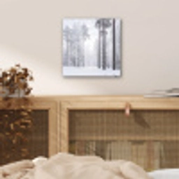Bos - Sneeuw - Pad - Winter - Stilte aluminium wit klein -sfeer3