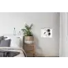 Lotusbloemen - Vissen - Bladeren - Zwart textielposter latten blank klein -woonkamer