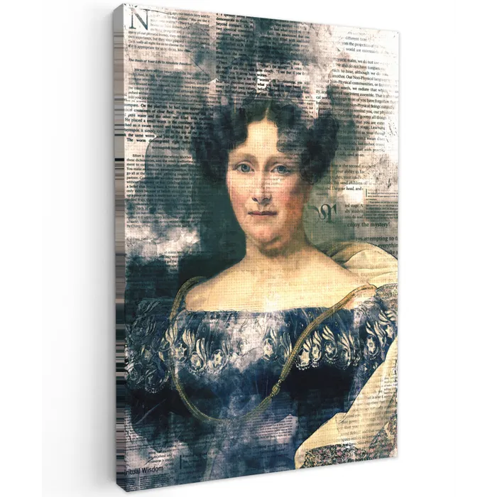 Johanna Henriette Engelen - Dubois Drahonet - Krant canvas 2cm klein -z3d
