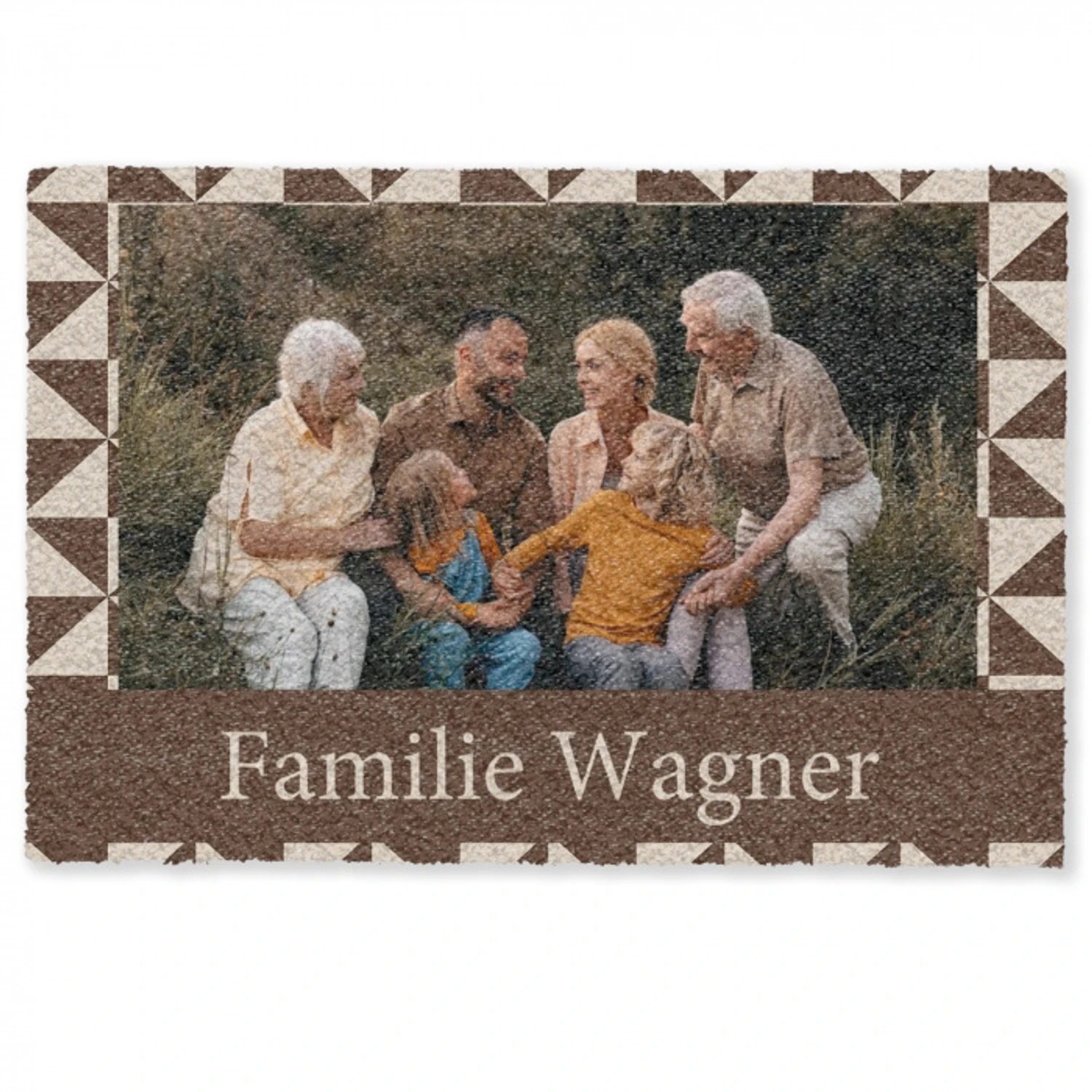 Familie – In – Muster – Dreieck – Foto Deurmat klein -zkaufland3d