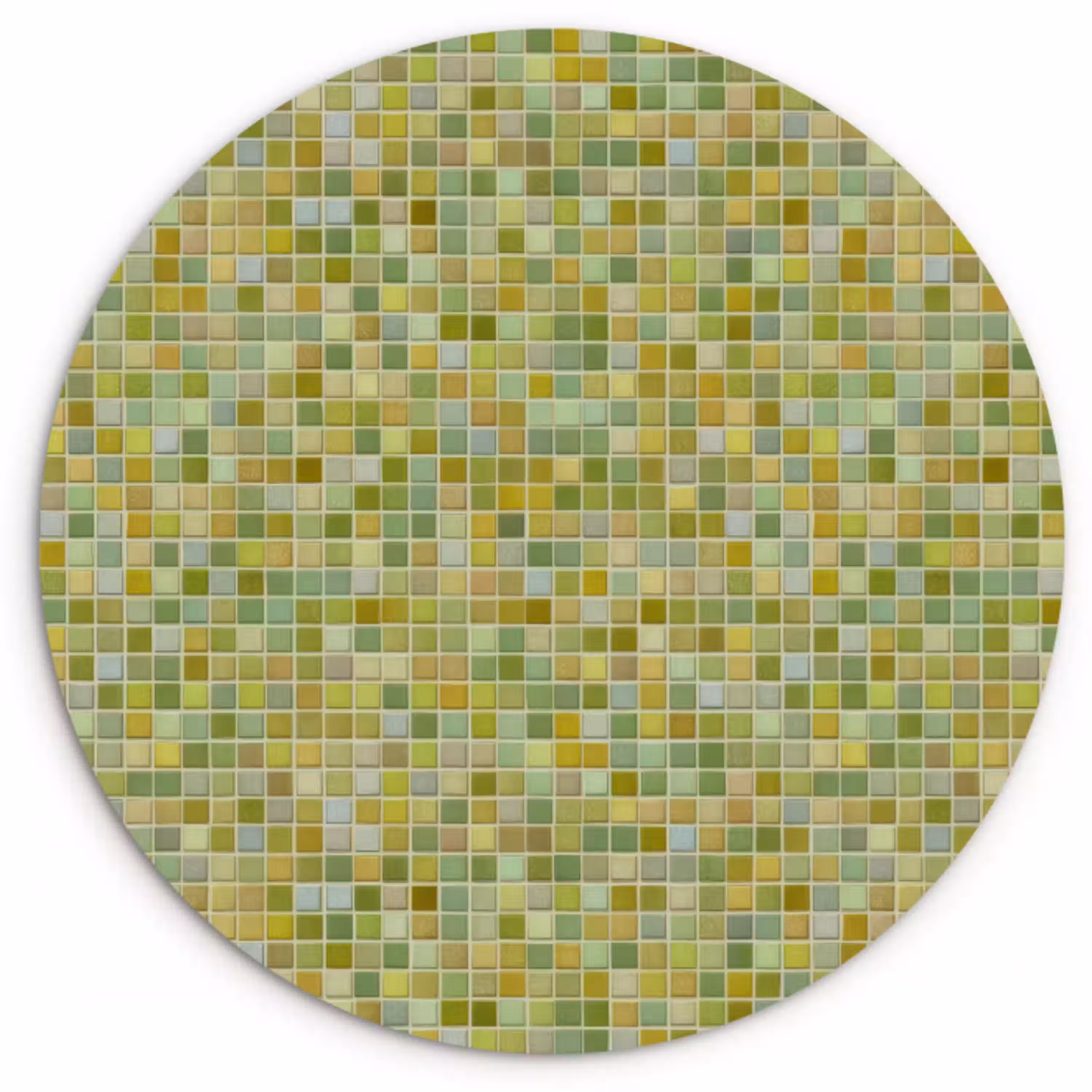 Mozaïek - Patroon - Groen Wandcirkel kunststof plaat 5mm dik klein 188 -3d