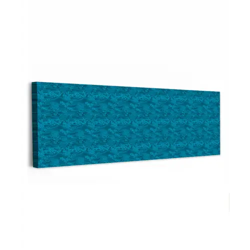 Turquoise - Heuvels - Bloemen canvas 2cm klein 828 -z3d