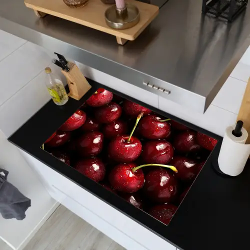 Rood - Fruit - Kersen Inductie beschemer met haakjes klein -sfeer1
