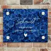 Blauwe rozen - Sierlijk Naambord Rechthoek middel -sfeer3