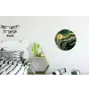 Marmer - Goud - Glitter - Groen - Marmerlook - Luxe Wandcirkel aluminium klein -kinderkamer