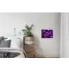 Paars - Bubbels - Schuim textielposter latten blank klein -woonkamer