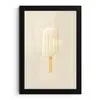 Minimalistisch - Waterijsje - Stokje - Beige fotolijst zwart zonder passe partout klein -3d