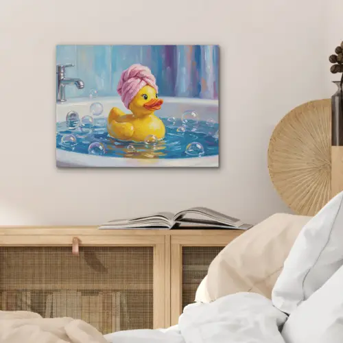 Creatief - Badeend - Kleurrijk PET vilt klein -sfeer3