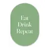 Eten - Drinken - Tekst - Mintgroen Wandcirkel Ovaal Forex klein -3d