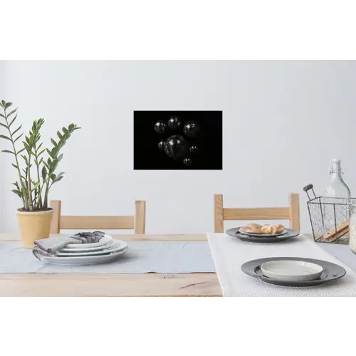 Discoballen - Minimalistisch - Zwart Muursticker klein -eettafel