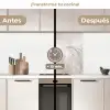 Bladeren - Beige - Botanisch - Vintage keuken achterwand 2 middel -voor-na2_ES