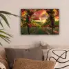 Wijngaard - Druiven - Zonsondergang canvas 2cm klein -sfeer1